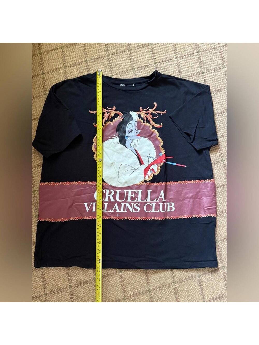 Zara x Disney Villians Cruella Villians Club short sleeve T-shirt  M - Picture 6 of 10